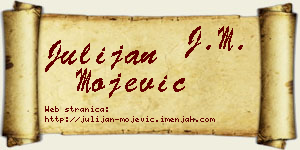 Julijan Mojević vizit kartica